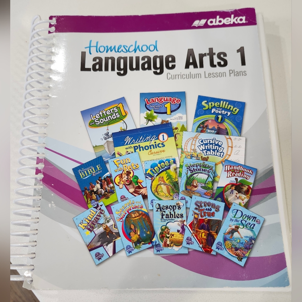 Abeka First Grade Homeschool Language Arts 1 Curriculum Lesson Plans Book